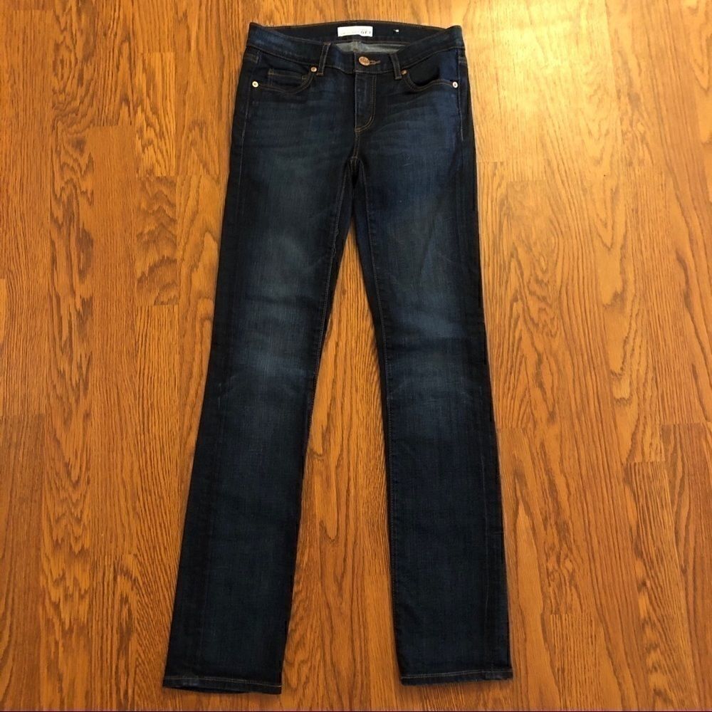 Loft Dark Wash Modern Straight Leg Jeans Size 00